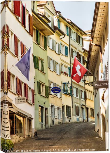 Zurich Old Town Canvas Print by Lynne Morris (Lswpp)