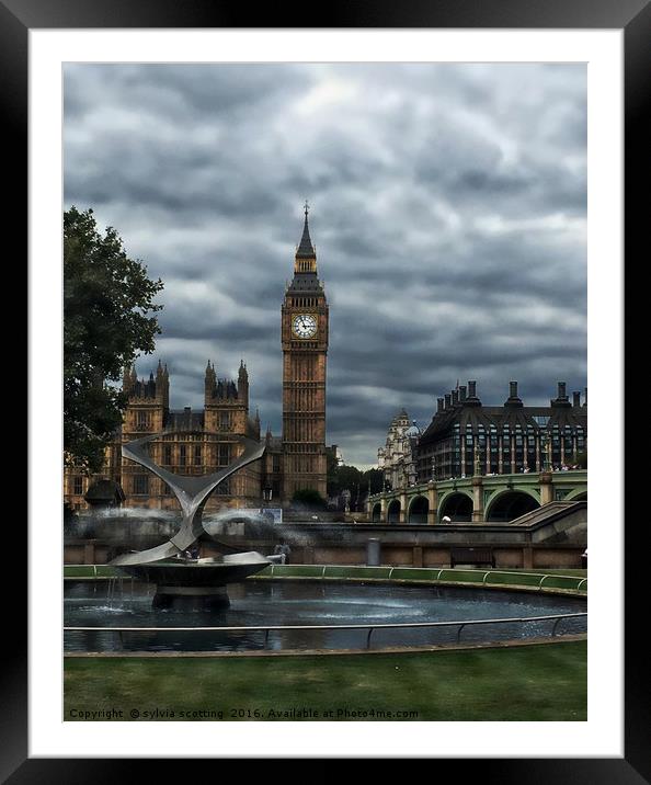 Big Ben London Framed Mounted Print by sylvia scotting