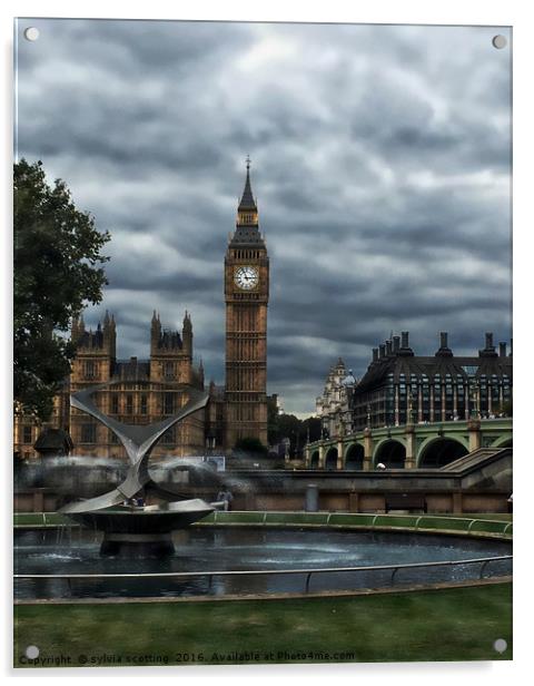 Big Ben London Acrylic by sylvia scotting