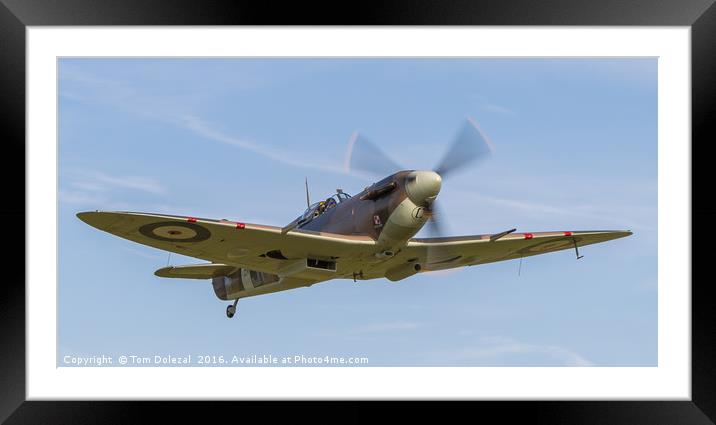 Spitfire Vb BB597 flyby Framed Mounted Print by Tom Dolezal