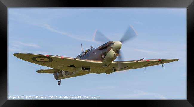 Spitfire Vb BB597 flyby Framed Print by Tom Dolezal