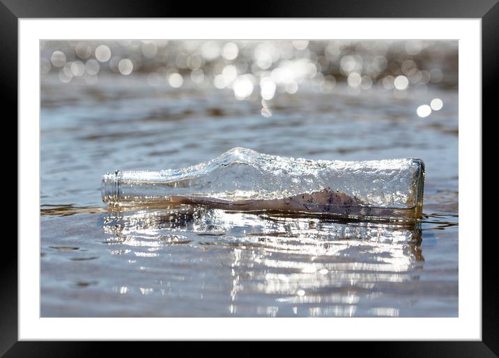 Message in a Bottle Framed Mounted Print by Jackie Davies