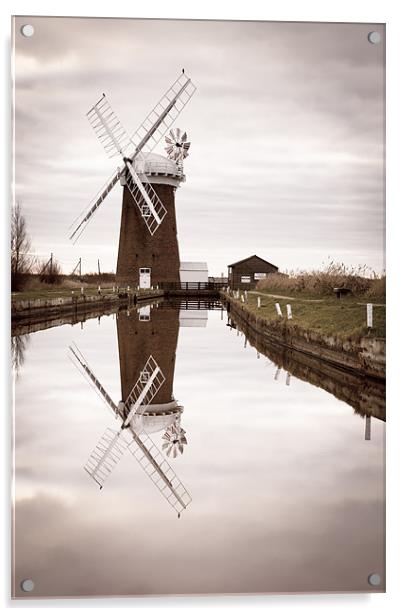 Winter Mill Acrylic by Simon Wrigglesworth