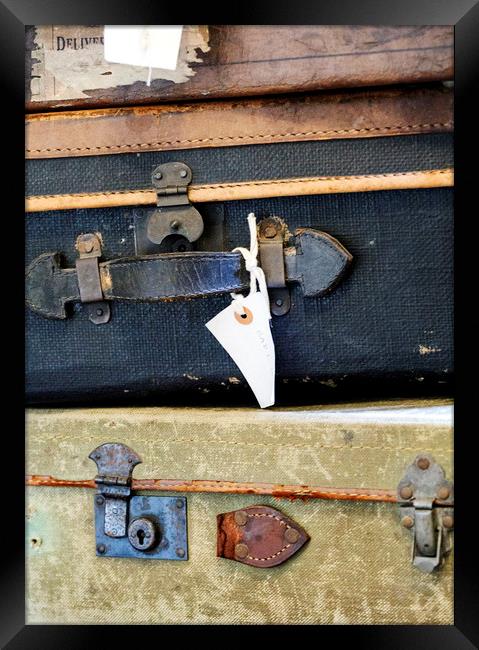 Vintage Luggage  Framed Print by Jackie Davies