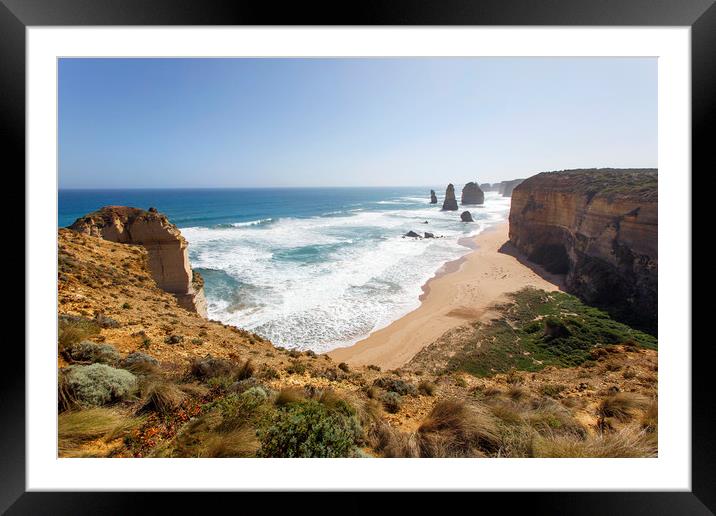 Twelve Apostles Sea Rocks - Great Ocean Road, Aust Framed Mounted Print by Jackie Davies