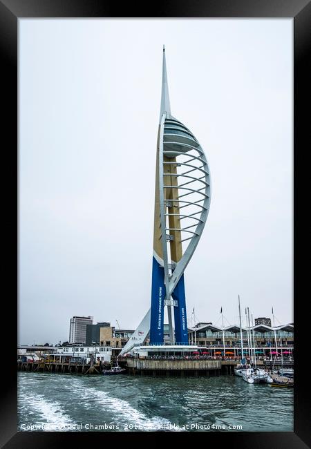 EMIRATES SPINNAKER TOWER Framed Print by Paul Chambers