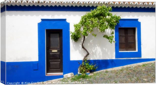 House Front, Portugal Canvas Print by Alan Crawford