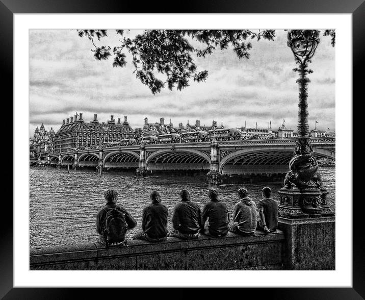 London Life Framed Mounted Print by sylvia scotting