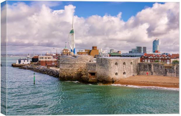 Round Tower Portsmouth Canvas Print by Wight Landscapes