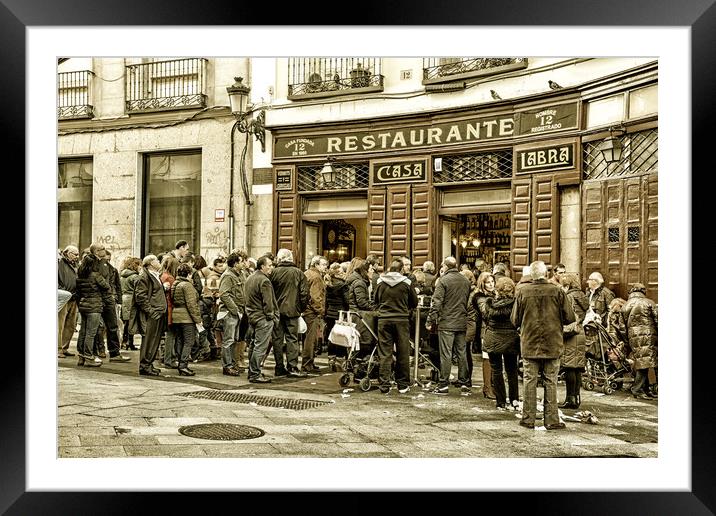 Line in restaurant Framed Mounted Print by Igor Krylov