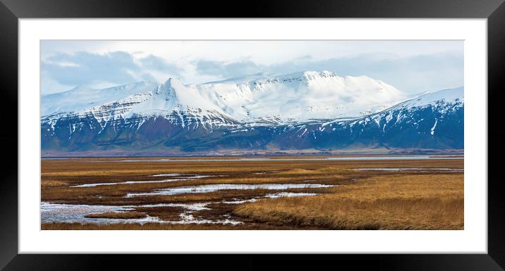 Mountains near Hofn Iceland Framed Mounted Print by Nick Jenkins