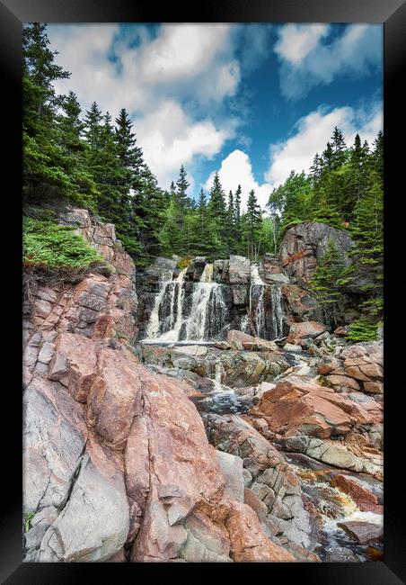 Canadian Waterfall Framed Print by George Cairns