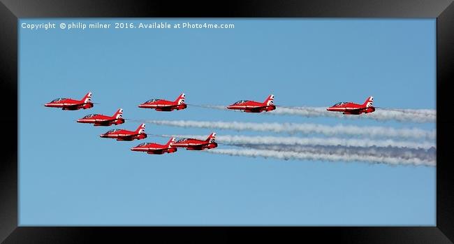 Red Arrows At Great Yarmouth Framed Print by philip milner