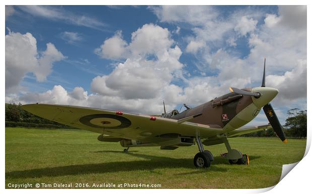 Spitfire sky Print by Tom Dolezal