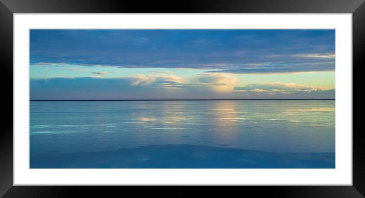 The calm lagoon Iceland Framed Mounted Print by Nick Jenkins