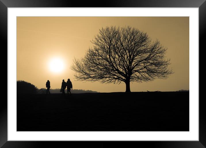Sunset Silhouettes Framed Mounted Print by George Cairns