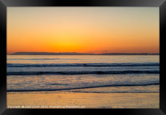 The colours of the sunset Framed Print by JUDI LION