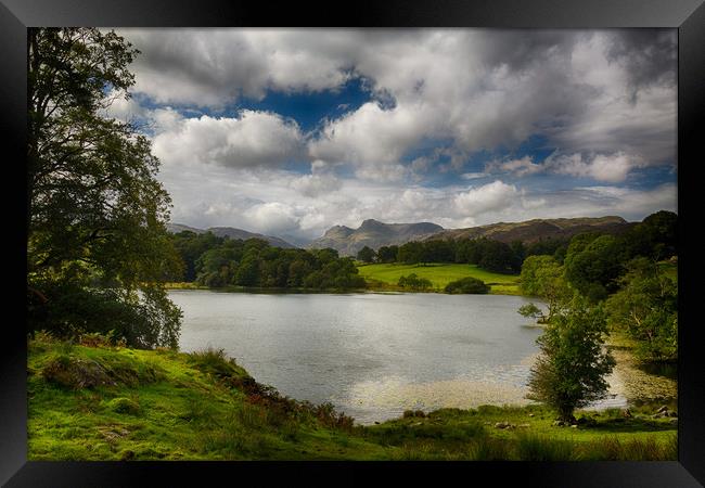 Loughrigg Tarn in Lake District Framed Print by Steve Heap