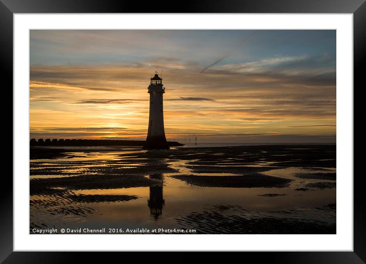 Perch Rock Lighthouse Framed Mounted Print by David Chennell