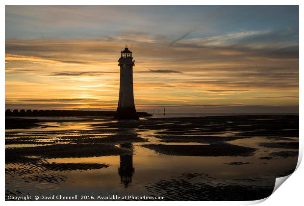 Perch Rock Lighthouse Print by David Chennell