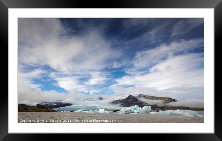 Fjallsarlon Glacial Lagoon, Iceland Framed Mounted Print by Heidi Stewart
