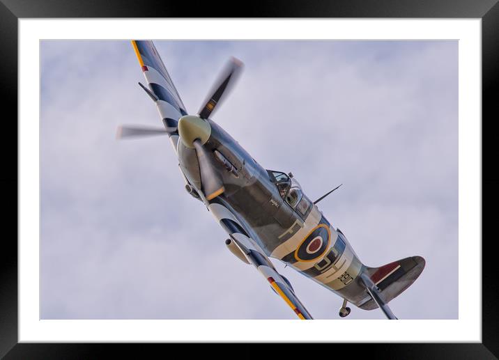 Spitfire AB910 of the BBMF Framed Mounted Print by Andrew Scott