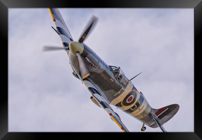 Spitfire AB910 of the BBMF Framed Print by Andrew Scott