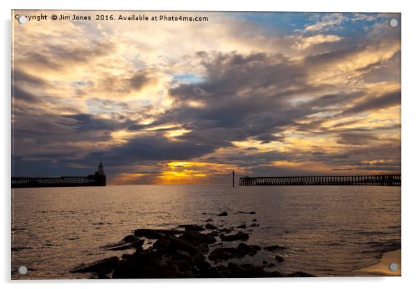 North Sea Sunrise Acrylic by Jim Jones