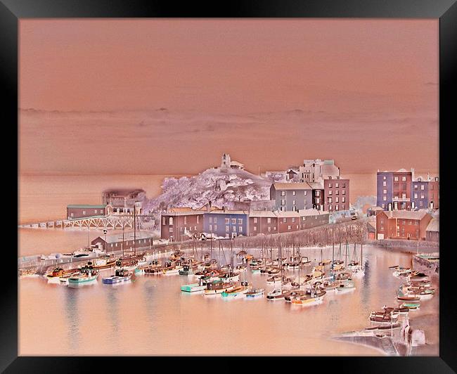 Tenby Lifeboat Station Light-Pembrokeshire-Wales. Framed Print by paulette hurley