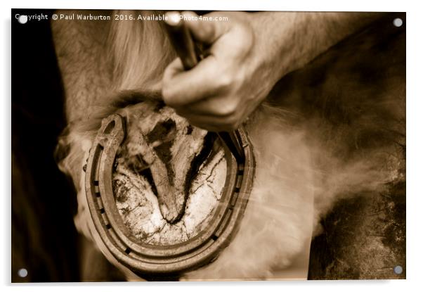 Horsehoe Fitting Acrylic by Paul Warburton