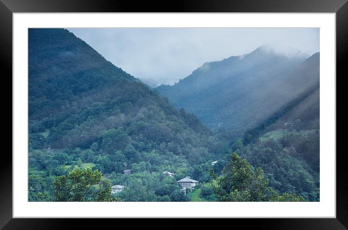 Mountain Rays Framed Mounted Print by Svetlana Sewell