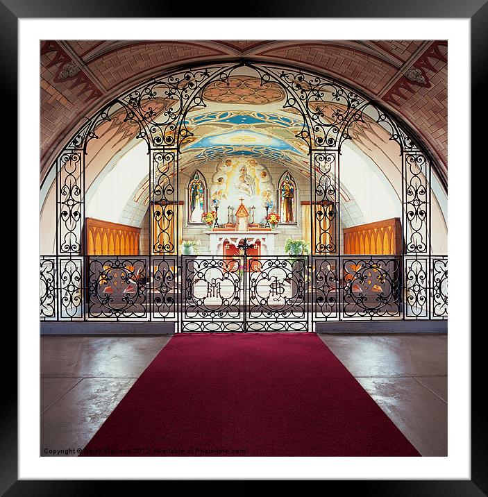 Interior of the Italian Chapel Framed Mounted Print by Derek Wallace