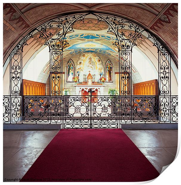 Interior of the Italian Chapel Print by Derek Wallace