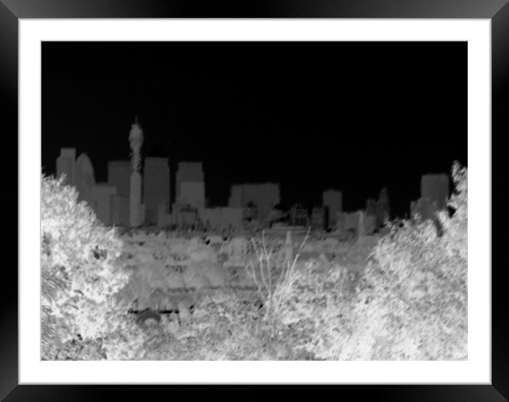 Negativecity black Framed Mounted Print by Chris Day