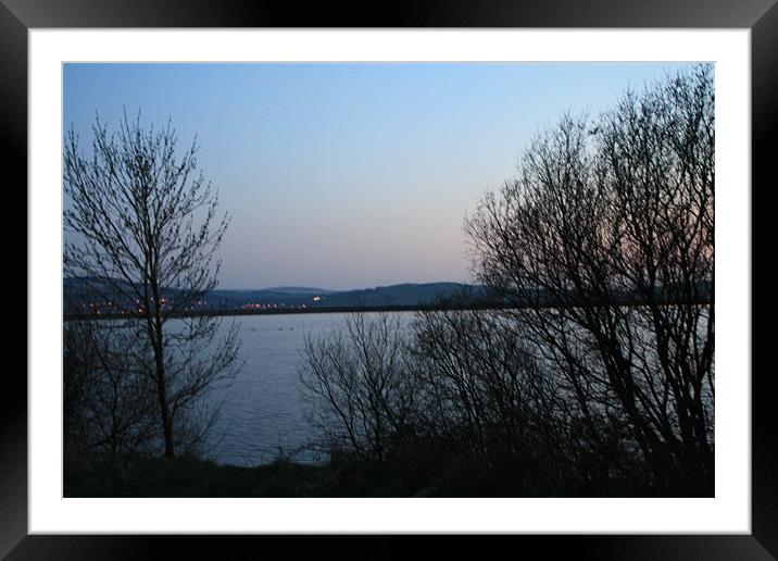 Fishmoor Reservoir, Blackburn Sunset Framed Mounted Print by Peter Elliott 