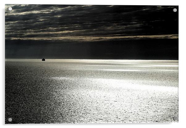 Dusk over The Irish Sea Acrylic by les tobin