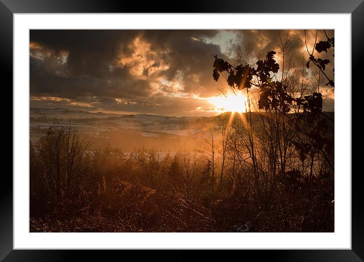 Winter sun over Wales Framed Mounted Print by Izzy Standbridge