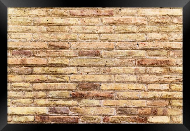 Brick Wall Texture Framed Print by Radu Bercan