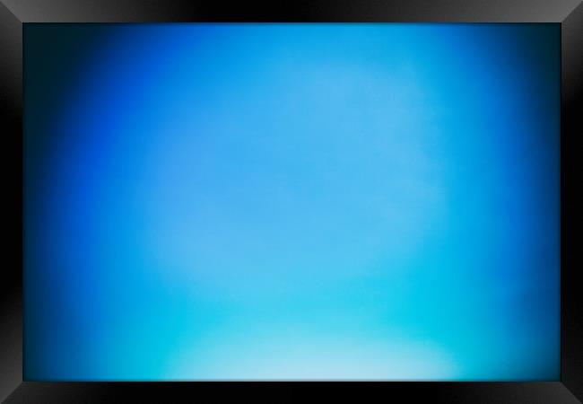 Blue Clear Sky Abstract With Copyspace Framed Print by Radu Bercan