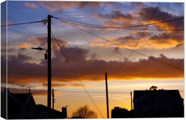 Neighbourhood Sunset Canvas Print by Jackie Davies
