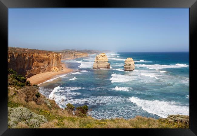 Twelve Apostles Sea Rocks - Great Ocean Road  Framed Print by Jackie Davies