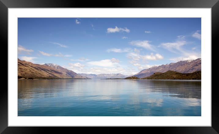 Lake Wakatipu in New Zealand Framed Mounted Print by Jackie Davies