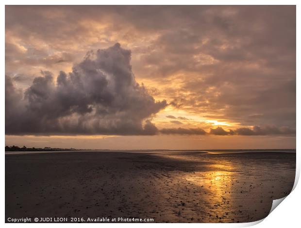 December on West Wittering Beach Print by JUDI LION