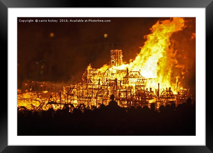Great fire of London Framed Mounted Print by cairis hickey