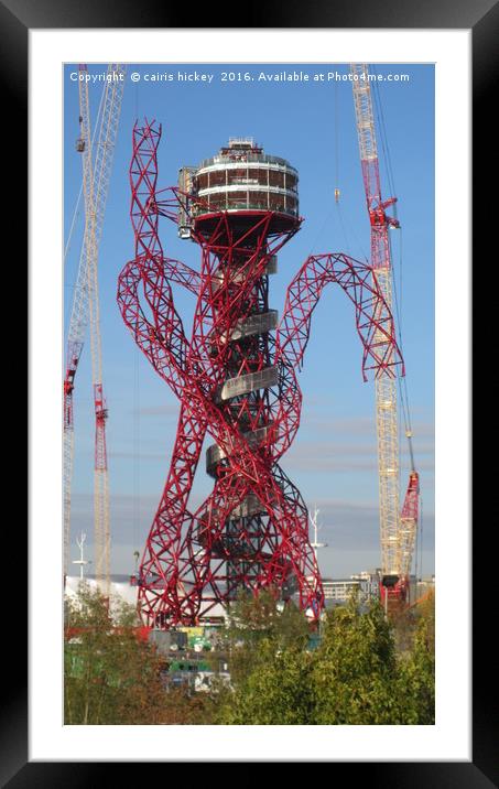 Arcelormittal orbit construction Framed Mounted Print by cairis hickey
