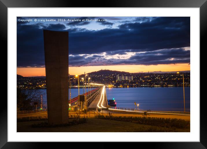 The Tay, The Bridge and Dundee Framed Mounted Print by craig beattie