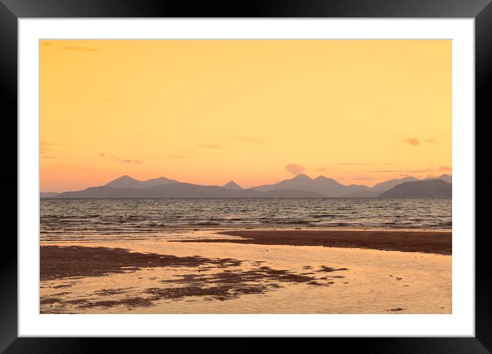 Skye Sunset From Applecross Framed Mounted Print by Derek Beattie