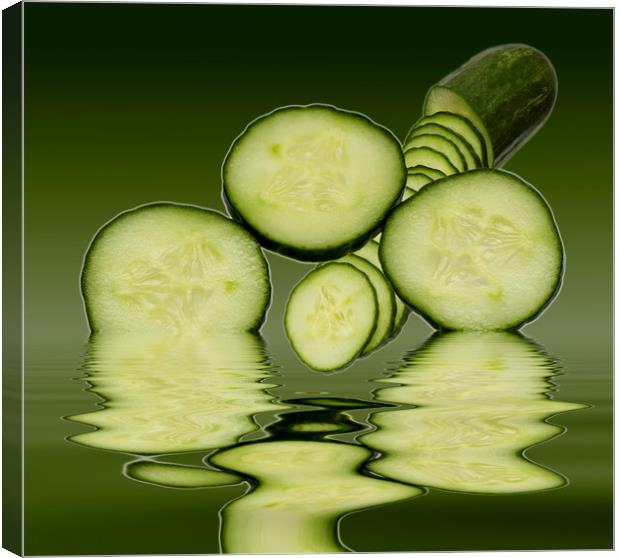 Cool as a Cucumber Slices Canvas Print by David French