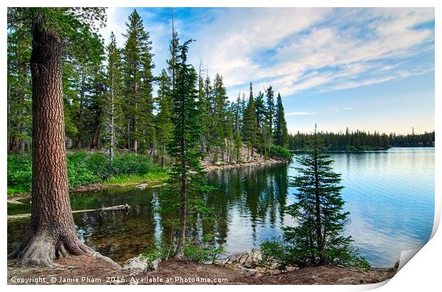 A very tranquil view of Twin Lakes in Mammoth Print by Jamie Pham