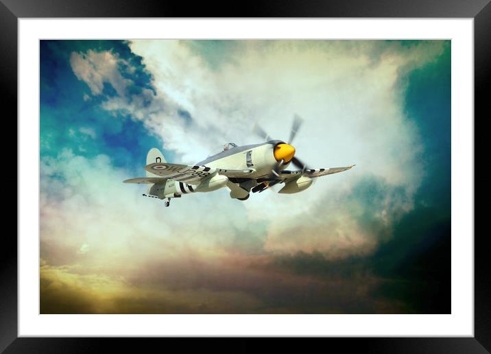 Sea Fury Framed Mounted Print by J Biggadike